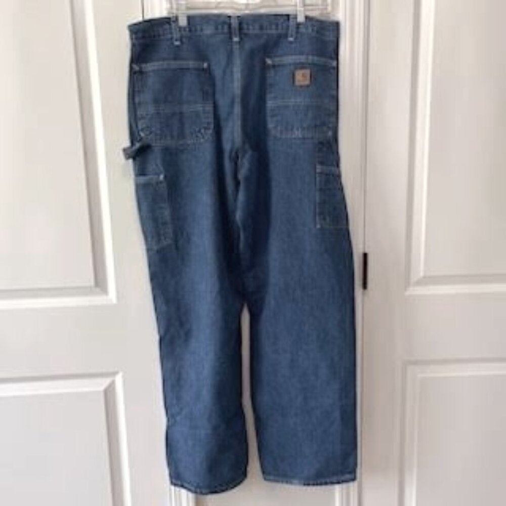 CARHARTT Carpenter Jeans SZ 38" x32" Blue Denim 100% Cotton